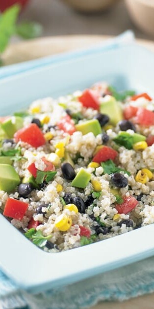 tex mex quinoa salad in bowl