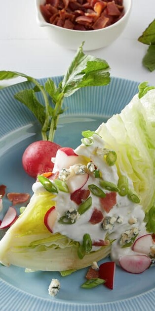 Creamy Wedge Salad on plate