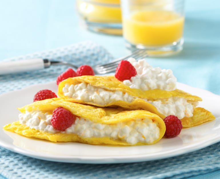 Open-Faced Fruit and Cheese Omelette slider image 1