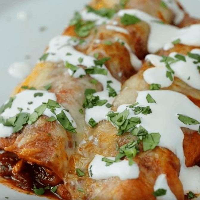 Creamy Turkey Enchiladas