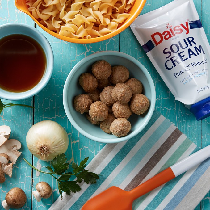 Quick and Easy Meatball Stroganoff Daisy Brand Sour Cream & Cottage