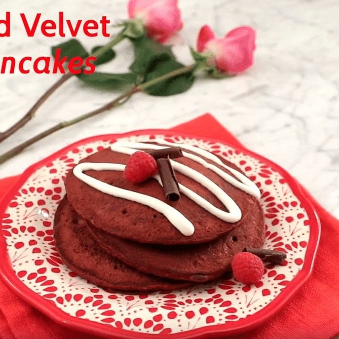 Red Velvet Pancakes