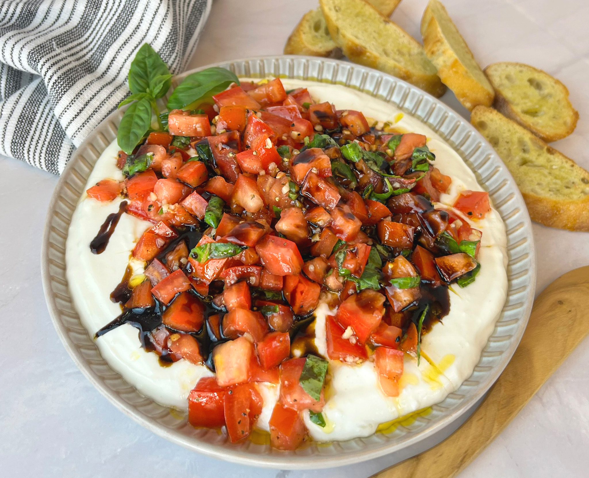 Whipped Cottage Cheese Bruschetta Dip slider image 