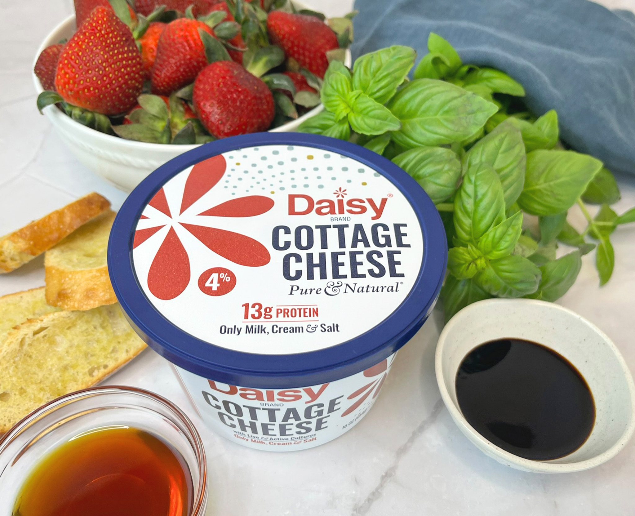 Whipped Cottage Cheese with Strawberry Bruschetta slider image 2